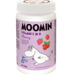 Moomin Vitamin C & D Röda Bär 90 tuggtabletter
