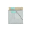Najell Muslin Blanket Ivory White/Sky Blue 2-pack