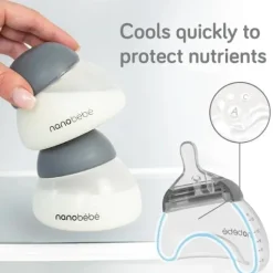 Nanobébé Bröstmjölksflaska Gen-2 Anti-kolik Grå 150 ml 2-pack