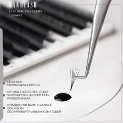 Nanolash Eyelash Tweezer L shape