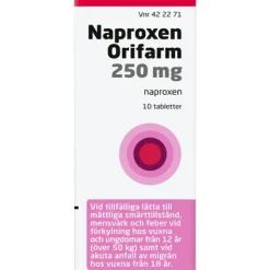 Naproxen Orifarm, tablett 250 mg 10 st
