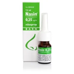 Nasin, nässpray, lösning 0,25 mg/ml 7,5 ml