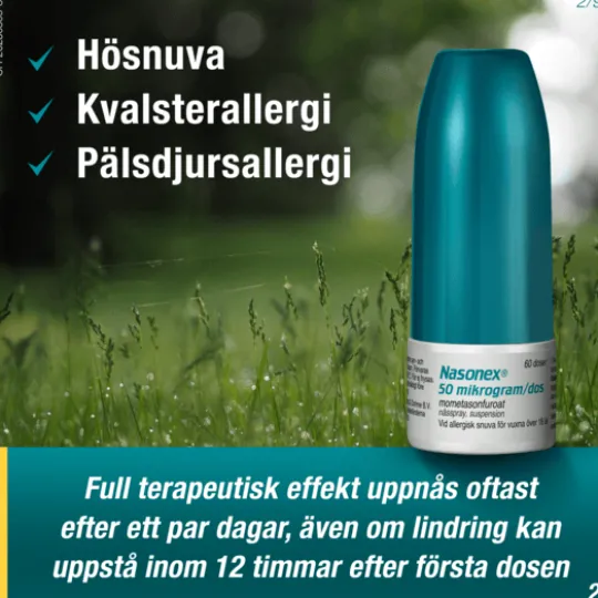 Nasonex, nässpray, suspension 50 mikrogram/dos, 60 doser