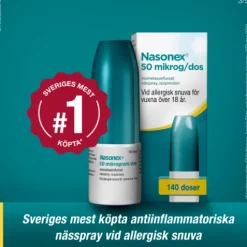 Nasonex, nässpray, suspension 50 mikrogram/dos 140 doser