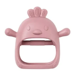 Nattou Soft Silicone Bitleksak Handske Old pink