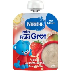 Nestlé Min Fruktgröt Äpple Jordgubb Banan 90 g