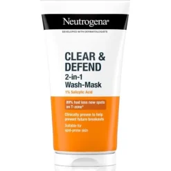 Neutrogena® Clear & Defend 1 % Salicylic Acid 2-in-1 Wash-Mask 150 ml