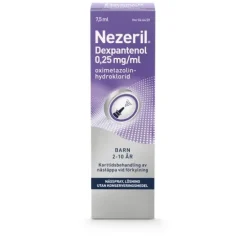 Nezeril Dexpantenol 0,25 mg/ml nässpray 7,5 ml - utan konserveringsmedel