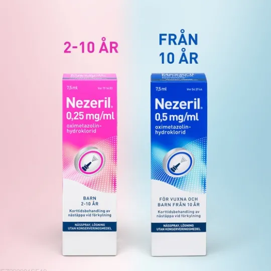 Nezeril Nässpray, Lösning 0,5 mg/ml 7,5 ml - utan konserveringsmedel