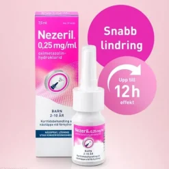 Nezeril, nässpray, lösning 0,25 mg/ml 7,5 ml - utan konserveringsmedel