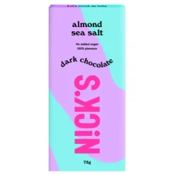Nicks Dark Chocolate Almond Sea Salt 75 g