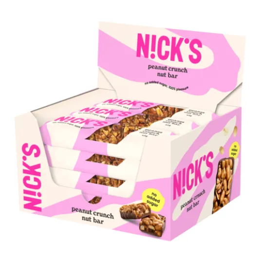 Nicks Nut Bar Peanut Crunch 40 g 12-pack