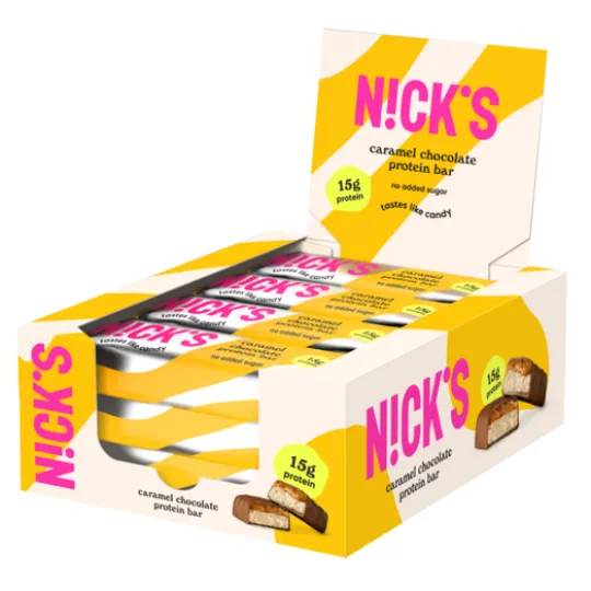 Nicks Protein Bar Caramel Chocolate 50 g 12-pack