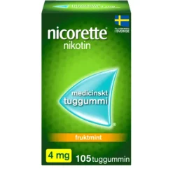 Nicorette Fruktmint, medicinskt tuggummi 4 mg 105 st