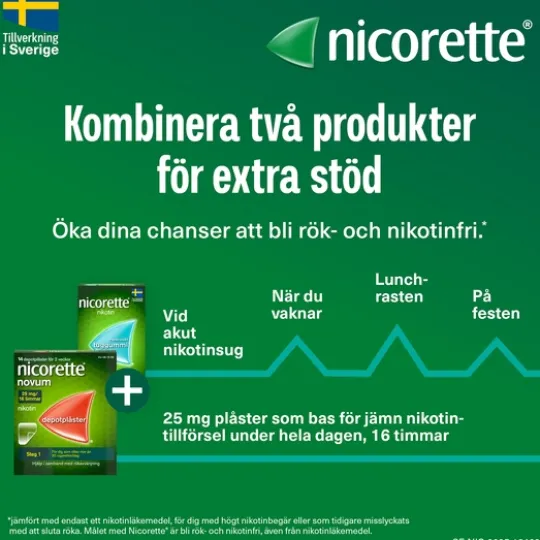 Nicorette Fruktmint, medicinskt tuggummi 4 mg 105 st