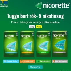 Nicorette Fruktmint, medicinskt tuggummi 4 mg 30 st