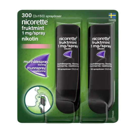 Nicorette Fruktmint munhålespray 1 mg/spray 2 x 150 st