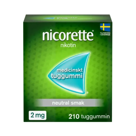 Nicorette, medicinskt tuggummi 2 mg 210 st