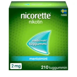 Nicorette Mentolmint, medicinskt tuggummi 2 mg 210 st