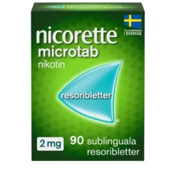 Nicorette Microtab, resoriblett, sublingual 2 mg 90 st