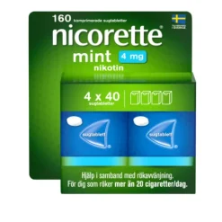 Nicorette Mint Komprimerad Sugtablett 4 mg 160 st