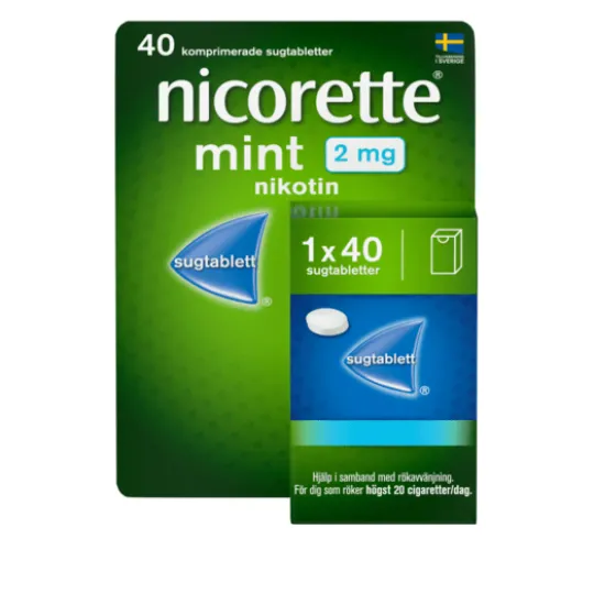 Nicorette Mint Komprimerad Sugtablett 2 mg 40 st