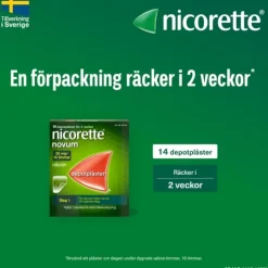 Nicorette Novum, depotplåster 15 mg/16 timmar 14 st