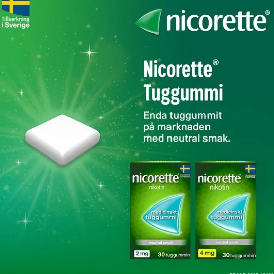 Nicorette Pepparmint, medicinskt tuggummi 2 mg 210 st
