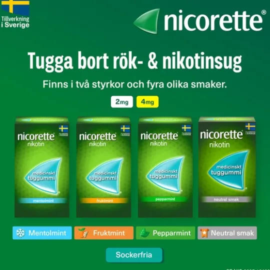 Nicorette Pepparmint, medicinskt tuggummi 4 mg 210 st