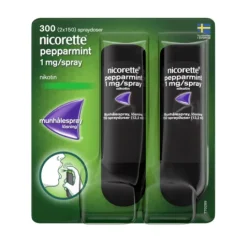 Nicorette Pepparmint, munhålespray, lösning 1 mg/spray 2 x 150 doser