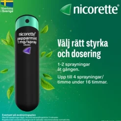 Nicorette Pepparmint, munhålespray, lösning 1 mg/spray 150 doser