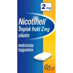 Nicotinell Tropisk frukt medicinskt tuggummi 2 mg 96 st