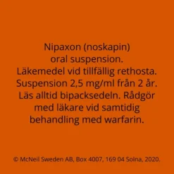 Nipaxon oral suspension 2,5 mg/ml 250 ml