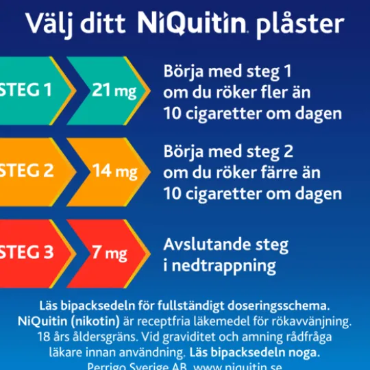 NiQuitin Clear, depotplåster 14 mg/24 timmar 7 st