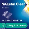 NiQuitin Clear, depotplåster 21 mg/24 timmar 14 st