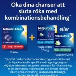 NiQuitin Clear, depotplåster 7 mg/24 timmar 7 st