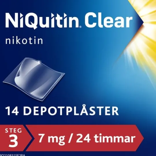 NiQuitin Clear 7 mg/24 timmar 14 styck Depotplåster
