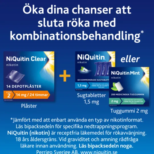 NiQuitin Clear 14 mg/24 timmar 14 styck Depotplåster