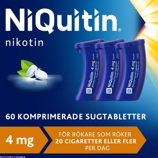 NiQuitin Komprimerad Sugtablett 4 mg 60 st