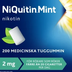 NiQuitin Mentolmint medicinskt tuggummi 2 mg 200 st