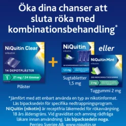 NiQuitin Mentolmint medicinskt tuggummi 2 mg 200 st