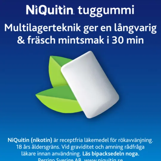 NiQuitin Mentolmint, medicinskt tuggummi 4 mg 200 st