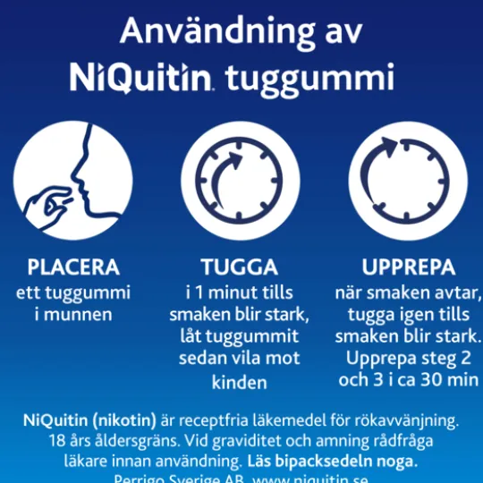 NiQuitin Mentolmint, medicinskt tuggummi 4 mg 200 st