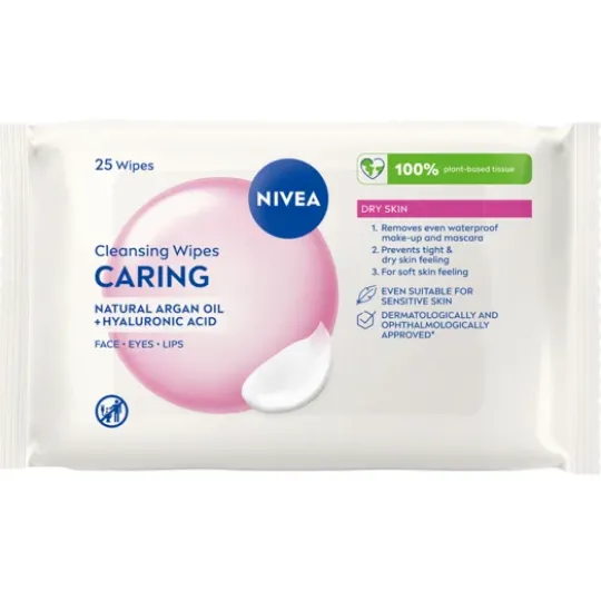 NIVEA Ansiktsservetter Gentle Cleansing Wipes 25 st