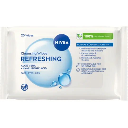 NIVEA Ansiktsservetter Refreshing Cleansing Wipes 25 st
