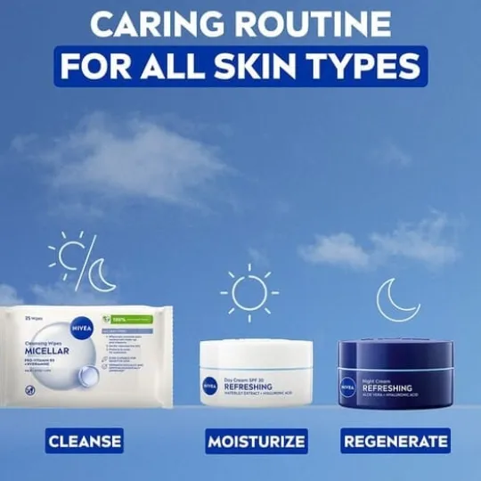 NIVEA Ansiktsservetter Refreshing Cleansing Wipes 25 st