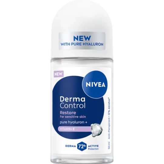 NIVEA Antiperspirant Deo Derma Control Restore Sensitive Roll On 50 ml