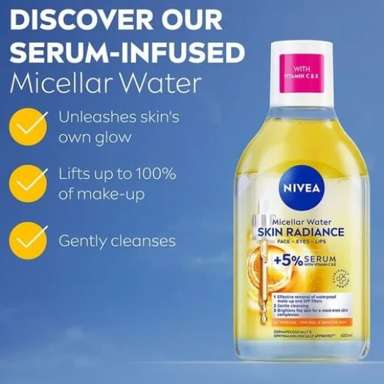 NIVEA Micellar Water Skin Radiance +5% Serum 400 ml