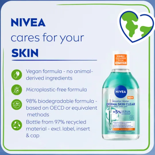 NIVEA Micellärt Vatten Derma Skin Clear Micellar Water 400 ml