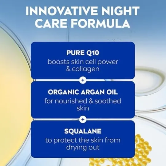 NIVEA Nattkräm Q10 Anti-Wrinkle Extra Nourish Night Cream 50 ml